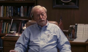 Professor Brand (Michael Caine) explaining the mission and its purpose to Cooper (Matthew McConaughey)