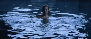 Alice (Alicia Vikander) rising seductively in the lake to entrance someone (I wonder who?) with her beauty.