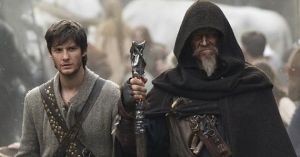 Tom (Ben Barnes) and John Gregory (Jeff Bridges), pupil and mentor, going from place to place in classic fantasy style.