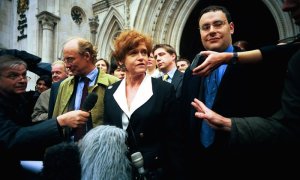 The real Deborah Lipstadt with her legal team, back in 2000, after her victory.